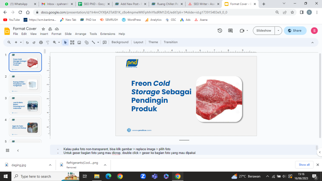 freon cold storage sebagai pendingin produk